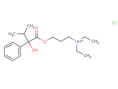 a-羥基-a-(1-甲基乙基)-苯乙酸-3-(二乙基氨基)丙酯鹽酸鹽結(jié)構(gòu)式,15422-00-1結(jié)構(gòu)式