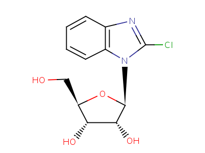 1H-benzimidazole,2-chloro-1-b-d-ribofuranosyl-Structure,22423-42-3Structure 1H-benzimidazole,2-chloro-1-b-d-ribofuranosyl- Structure,22423-42-3Structure