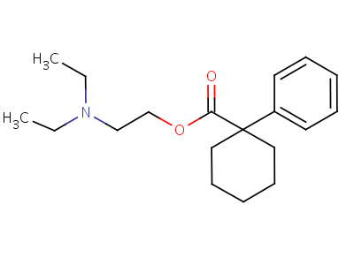 1-苯基環(huán)己烷羧酸 2-(二乙基氨基)乙酯鹽酸鹽 (1:1)結構式,29303-07-9結構式