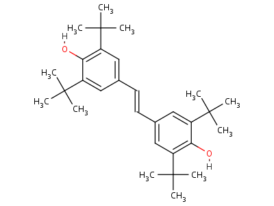 4-[2-(4-羥基-3,5-二叔丁基-苯基)乙烯]-2,6-二叔丁基-苯酚結(jié)構(gòu)式,2950-01-8結(jié)構(gòu)式