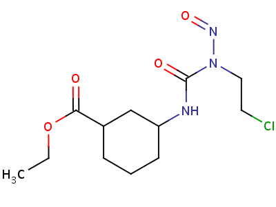順式-3-(3-(2-氯乙基)-3-亞硝基脲啶)環(huán)戊烷羧酸乙酯結(jié)構(gòu)式,33073-61-9結(jié)構(gòu)式