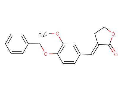 3-(4-(Benzyloxy)-3-methoxybenzylidene)dihydro-2(3h)-furanoneStructure,5443-12-9Structure 3-(4-(Benzyloxy)-3-methoxybenzylidene)dihydro-2(3h)-furanone Structure,5443-12-9Structure