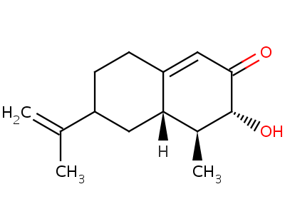 (3R)-4,4aβ,5,6,7,8-hexahydro-3-hydroxy-4β-methyl-6α-isopropenylnaphthalen-2(3h)-oneStructure,55051-94-0Structure (3R)-4,4aβ,5,6,7,8-hexahydro-3-hydroxy-4β-methyl-6α-isopropenylnaphthalen-2(3h)-one Structure,55051-94-0Structure