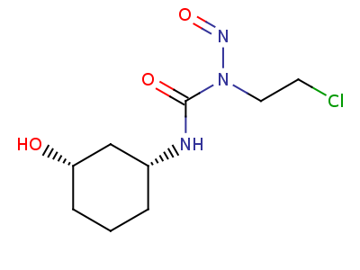 順式-1-(2-氯乙基)-3-(3-羥基環(huán)己基)-1-亞硝基脲結構式,56323-45-6結構式