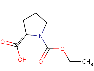 L-吡咯烷-1,2-二羧酸-1-乙酯結構式,5700-74-3結構式