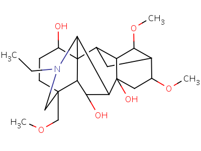 20-Ethyl-14alpha,16beta-dimethoxy-4-(methoxymethyl)aconitane-1alpha,7,8-triolStructure,63201-50-3Structure 20-Ethyl-14alpha,16beta-dimethoxy-4-(methoxymethyl)aconitane-1alpha,7,8-triol Structure,63201-50-3Structure