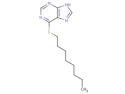 6-Octylsulfanyl-7h-purineStructure,6974-89-6Structure 6-Octylsulfanyl-7h-purine Structure,6974-89-6Structure