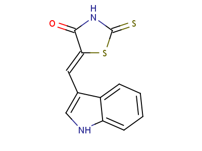 (5Z)-5-(1h-indol-3-ylmethylidene)-2-sulfanylidene-thiazolidin-4-oneStructure,73855-59-1Structure (5Z)-5-(1h-indol-3-ylmethylidene)-2-sulfanylidene-thiazolidin-4-one Structure,73855-59-1Structure