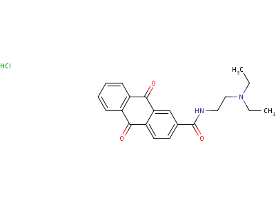 N-(2-(diethylamino)ethyl)-9,10-dihydro-9,10-dioxo-2-anthracenecarboxamide monohydrochlorideStructure,81086-02-4Structure N-(2-(diethylamino)ethyl)-9,10-dihydro-9,10-dioxo-2-anthracenecarboxamide monohydrochloride Structure,81086-02-4Structure