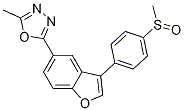 2-甲基-5-[3-[4-(甲基亞磺?；?苯基]-5-苯并呋喃]-1,3,4-噁二唑結(jié)構(gòu)式_1005201-24-0結(jié)構(gòu)式