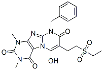 7-[2-(乙基磺?；?乙基]-6-羥基-1,3-二甲基-9-(苯基甲基)-嘧啶并[2,1-f]嘌呤-2,4,8(1H,3H,9H)-三酮結(jié)構(gòu)式_102212-69-1結(jié)構(gòu)式