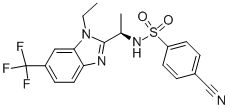4-氰基-n-[(1r)-1-[1-乙基-6-(三氟甲基)-1H-苯并咪唑-2-基]乙基]苯磺酰胺結(jié)構(gòu)式_1025506-51-7結(jié)構(gòu)式