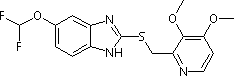 5-(二氟甲氧基)-2-{[(3,4-二甲氧基-2-吡啶基)甲基]硫}-1H-苯并咪唑結(jié)構(gòu)式_102625-64-9結(jié)構(gòu)式