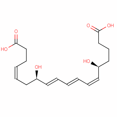 (4Z,7r,8e,10e,12z,14s)-7,14-dihydroxyoctadeca-4,8,10,12-tetraenedioic acidStructure,102674-12-4Structure (4Z,7r,8e,10e,12z,14s)-7,14-dihydroxyoctadeca-4,8,10,12-tetraenedioic acid Structure,102674-12-4Structure