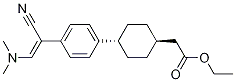 反式-4-[4-[(1Z)-1-氰基-2-(二甲基氨基)乙烯]苯基]-環(huán)己烷乙酸乙酯結(jié)構(gòu)式_1031336-86-3結(jié)構(gòu)式