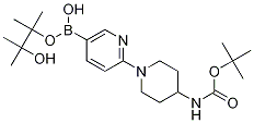 N-[1-[5-(4,4,5,5-四甲基-1,3,2-二噁硼烷-2-基)-2-吡啶]-4-哌啶基]氨基甲酸 1,1-二甲基乙酯結(jié)構(gòu)式_1042917-44-1結(jié)構(gòu)式