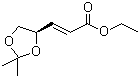 Ethyl (r)-(-)-3-(2,2-dimethyl-1,3-dioxolan-4-yl)-trans-2-propenoateStructure,104321-62-2Structure Ethyl (r)-(-)-3-(2,2-dimethyl-1,3-dioxolan-4-yl)-trans-2-propenoate Structure,104321-62-2Structure