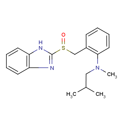 來明拉唑結構式_104340-86-5結構式