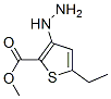 2-Thiophenecarboxylicacid,5-ethyl-3-hydrazino-,methylester(9ci)Structure,104680-37-7Structure 2-Thiophenecarboxylicacid,5-ethyl-3-hydrazino-,methylester(9ci) Structure,104680-37-7Structure