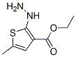 3-Thiophenecarboxylicacid,2-hydrazino-5-methyl-,ethylester(9ci)Structure,104680-42-4Structure 3-Thiophenecarboxylicacid,2-hydrazino-5-methyl-,ethylester(9ci) Structure,104680-42-4Structure