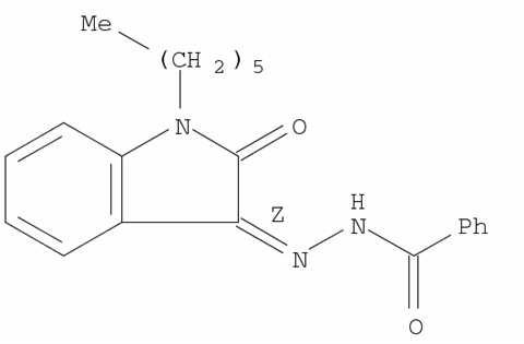 Mda 19;n’-[(3z)-1-己基-2-氧代-1,2-二氫-3H-吲哚-3-基idene]苯并肼結(jié)構(gòu)式_1048973-47-2結(jié)構(gòu)式