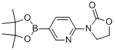 3-[5-(4,4,5,5-四甲基-1,3,2-二噁硼烷-2-基)-2-吡啶]-2-噁唑烷酮結(jié)構(gòu)式_1056039-89-4結(jié)構(gòu)式