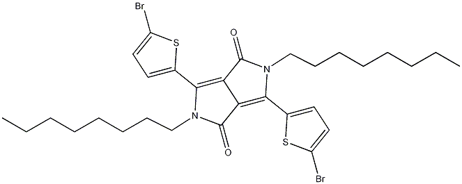 2,5-二(2-乙基己基)-3,6-雙(5-溴噻吩-2-基)吡咯并[3,4-c]吡咯-1,4-二酮結(jié)構(gòu)式_1057401-13-4結(jié)構(gòu)式