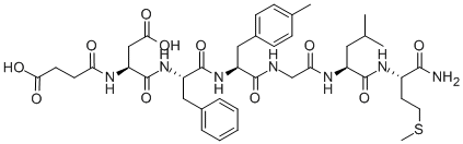 琥珀?；?天冬氨酰-苯丙氨酰-(N-甲基)-苯丙氨酰-甘氨酰-亮氨酰-蛋氨酸胺結(jié)構(gòu)式_106128-89-6結(jié)構(gòu)式