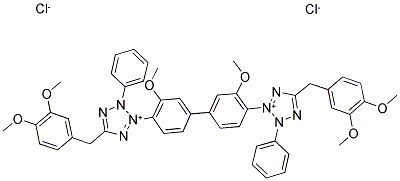 3,3-(3,3-二甲氧基-4,4-二亞苯基)雙(2-苯基-5-藜蘆基四唑氯化物)結(jié)構(gòu)式_106629-90-7結(jié)構(gòu)式