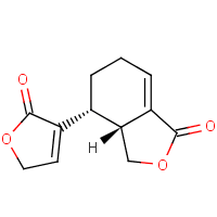反式-4-(2,5-二氫-2-氧代-3-呋喃基)-3A,4,5,6-四氫-1(3H)-異苯并呋喃酮結(jié)構(gòu)式_106750-00-9結(jié)構(gòu)式