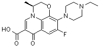 (3S)-10-(4-乙基-1-哌嗪基)-9-氟-2,3-二氫-3-甲基-7-氧代-7H-吡啶并[1,2,3-de]-1,4-苯并惡嗪-6-羧酸結(jié)構(gòu)式_106939-30-4結(jié)構(gòu)式