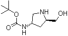 N-[(3s,5r)-5-(羥基甲基)-3-吡咯烷]氨基甲酸1,1-二甲基乙酯結構式_1070295-74-7結構式
