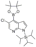 5-氯-4-(4,4,5,5-四甲基-[1,3,2]二噁硼烷-2-基)-1-三異丙基錫-1H-吡咯并[2,3-b]吡啶結(jié)構(gòu)式_1072152-34-1結(jié)構(gòu)式