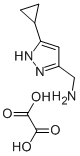 C-(5-cyclopropyl-1h-pyrazol-3-yl)-methylamine oxalateStructure,1078155-13-1Structure C-(5-cyclopropyl-1h-pyrazol-3-yl)-methylamine oxalate Structure,1078155-13-1Structure