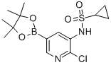 n-[2-氯-5-(4,4,5,5-四甲基-1,3,2-二噁硼烷-2-基)-3-吡啶]-環(huán)丙烷磺酰胺結(jié)構(gòu)式_1083326-53-7結(jié)構(gòu)式