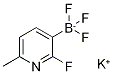 2-Fluoro-6-methylpyridine-3-trifluoroborate potassium saltStructure,1098173-30-8Structure 2-Fluoro-6-methylpyridine-3-trifluoroborate potassium salt Structure,1098173-30-8Structure