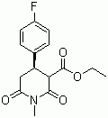 反式-3-乙氧基甲酰-4-(4-氟苯基)-N-甲基哌啶-2,6-二酮結(jié)構(gòu)式_109887-52-7結(jié)構(gòu)式