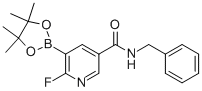 6-氟-n-(苯基甲基)-5-(4,4,5,5-四甲基-1,3,2-二噁硼烷-2-基)-3-吡啶羧酰胺結(jié)構(gòu)式_1105664-74-1結(jié)構(gòu)式