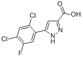 5-(2,4-Dichloro-5-fluorophenyl)-1h-pyrazole-3-carboxylic acidStructure,1119299-75-0Structure 5-(2,4-Dichloro-5-fluorophenyl)-1h-pyrazole-3-carboxylic acid Structure,1119299-75-0Structure