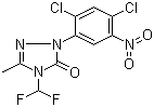 2-(2,4-二氯-5-硝基苯基)-4-(二氟甲基)-2,4-二氫-5-甲基-3H-1,2,4-噻唑-3-酮結構式_111992-17-7結構式