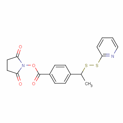 (2,5-Dioxopyrrolidin-1-yl) 4-(1-pyridin-2-yldisulfanylethyl)benzoateStructure,112241-19-7Structure (2,5-Dioxopyrrolidin-1-yl) 4-(1-pyridin-2-yldisulfanylethyl)benzoate Structure,112241-19-7Structure