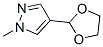 1H-pyrazole, 4-(1,3-dioxolan-2-yl)-1-methyl-Structure,112705-50-7Structure 1H-pyrazole, 4-(1,3-dioxolan-2-yl)-1-methyl- Structure,112705-50-7Structure