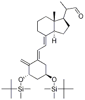 (1S,3R,5E,7E)-1,3-二-[(叔-丁基二甲基硅烷基)氧基]-9,10-開環(huán)孕甾-5,7,10-三烯-20-甲醛結(jié)構(gòu)式_112828-13-4結(jié)構(gòu)式