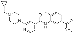 N-(5-carbamoyl-2-methylphenyl)-6-(4-(cyclopropylmethyl)piperazin-1-yl)nicotinamideStructure,1131605-01-0Structure N-(5-carbamoyl-2-methylphenyl)-6-(4-(cyclopropylmethyl)piperazin-1-yl)nicotinamide Structure,1131605-01-0Structure