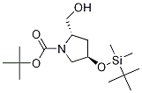 (2S,4r)-1-boc-4-(叔丁基二甲基甲硅烷基氧基)-2-(羥基甲基)吡咯烷結(jié)構(gòu)式_114676-67-4結(jié)構(gòu)式