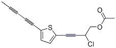 2-(4-Acetoxy-3-chloro-1-butynyl)-5-(1,3-pentadiynyl)thiopheneStructure,1152-72-3Structure 2-(4-Acetoxy-3-chloro-1-butynyl)-5-(1,3-pentadiynyl)thiophene Structure,1152-72-3Structure