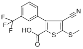 4-氰基-5-(甲基硫代)-3-[3-(三氟甲基)苯基]噻吩-2-羧酸結(jié)構(gòu)式_116492-99-0結(jié)構(gòu)式