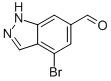 1H-Indazole-6-carboxaldehyde, 4-bromo-Structure,1168721-41-2Structure 1H-Indazole-6-carboxaldehyde, 4-bromo- Structure,1168721-41-2Structure