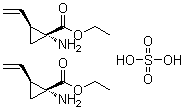 (1R,2s)-1-氨基-2-乙烯環(huán)丙烷羧酸乙酯半硫酸鹽結(jié)構(gòu)式_1173807-85-6結(jié)構(gòu)式