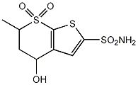 5,6-二氫-4-羥基-6-甲基-4H-噻吩并[2,3-b]噻喃-2-磺酰胺 7,7-二氧化物結(jié)構(gòu)式_120279-26-7結(jié)構(gòu)式